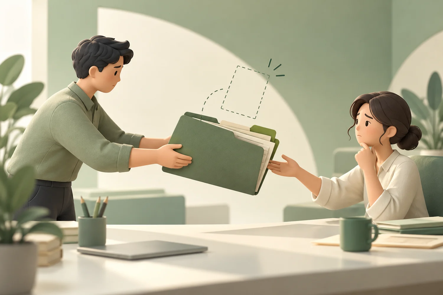 主題情境插畫:工作交接出錯後怎麼反省流程?釐清資訊落差與補救責任