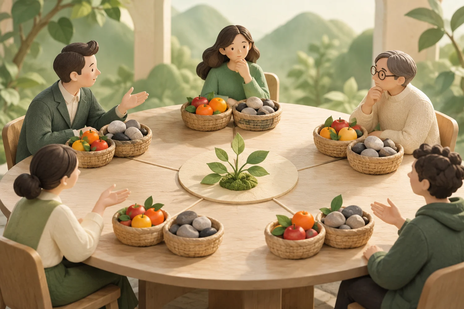 主題情境插畫:一件事有利有弊怎麼整理?按受影響對象分列功與過